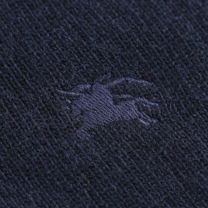 Burberry Men's Zip Neck Cashmere Sweater In Navy