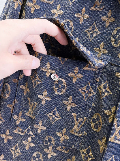 Louis Vuitton Monogram Print Hooded Windbreaker