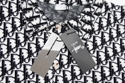 Dior Inspired Monogram Patterned Long Sleeve Sweater For Style