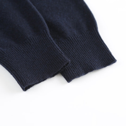 Burberry Men's Zip Neck Cashmere Sweater In Navy