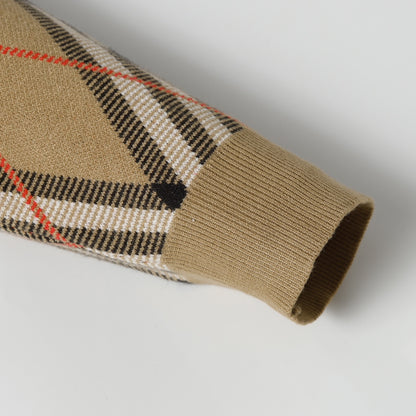 Burberry Men's Argyle Check Crew Neck Knitted Sweater