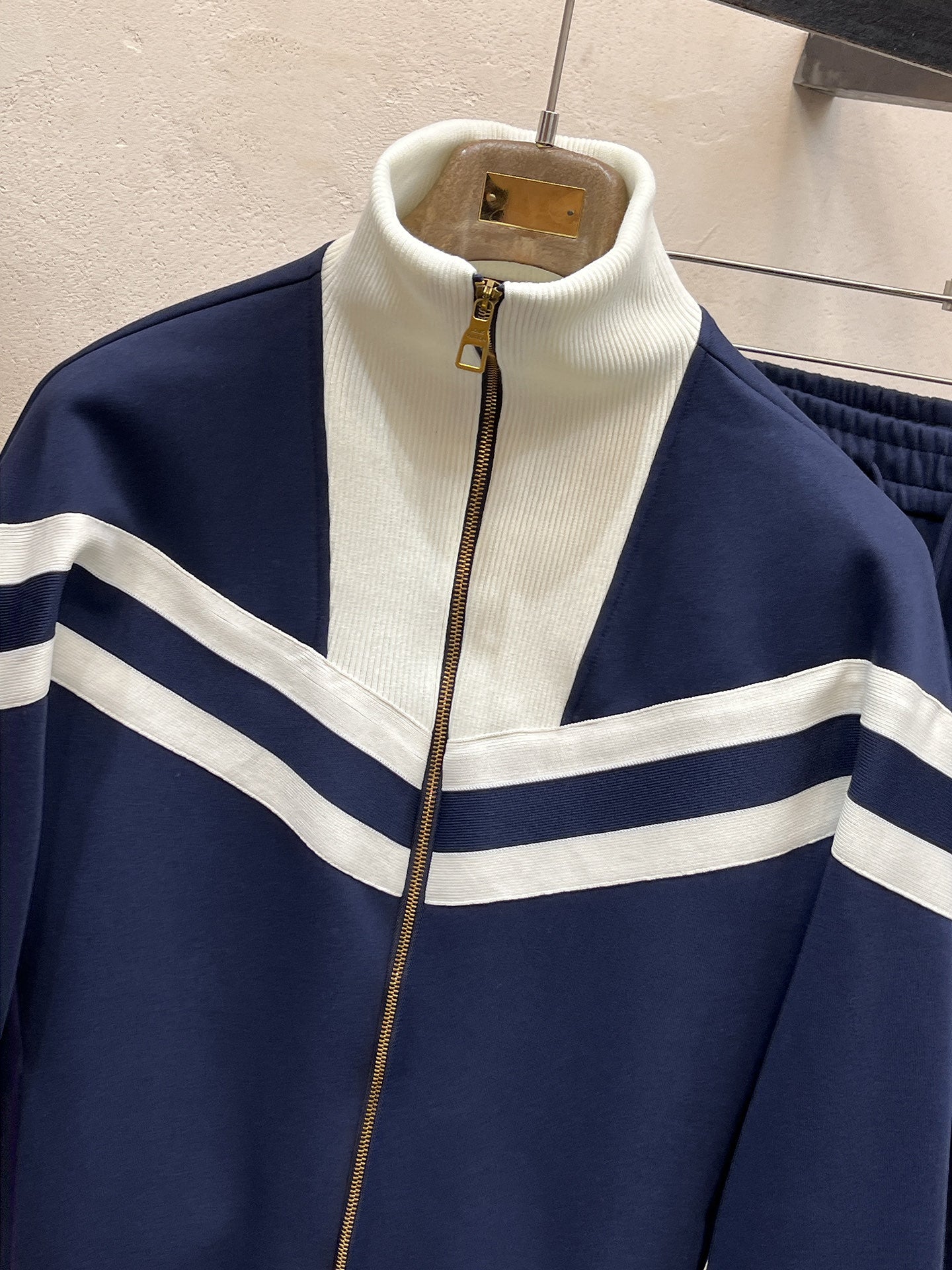 Louis Vuitton Men's Tracksuit Set, Zip-Up Jacket and Sweatpants, Designer Sportswear Outfit