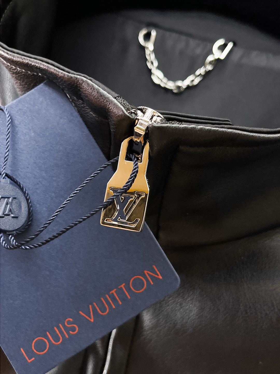 Louis Vuitton Men's Monogram Zip-Up Jacket with Stand Collar & Signature Hardware