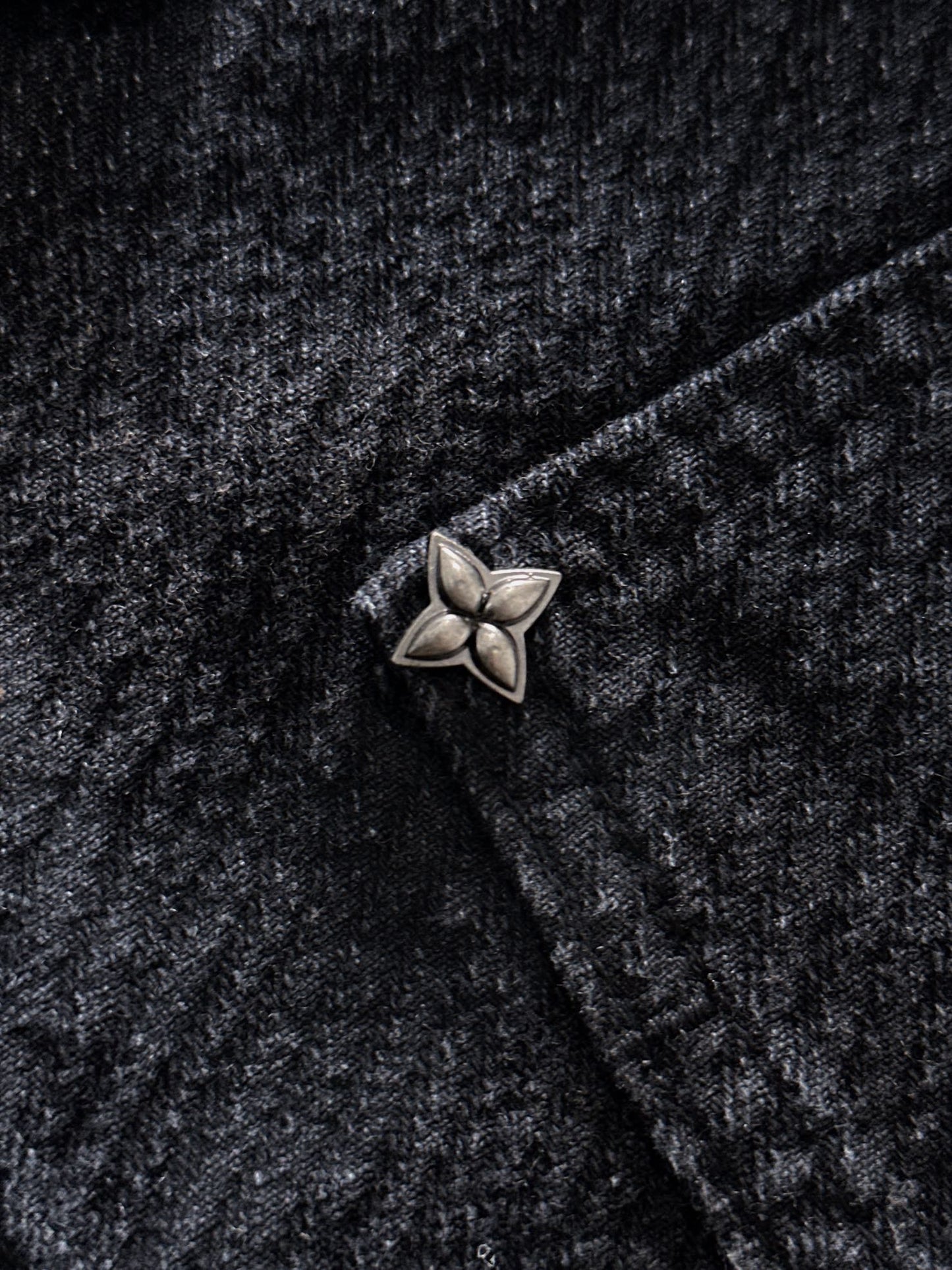 Louis Vuitton Denim Jacket with Decorative Studs and Subtle Monogram