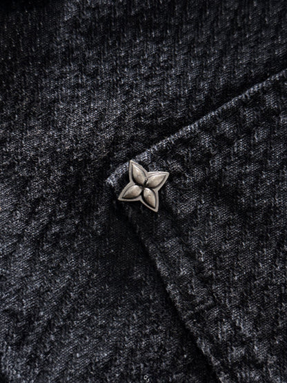 Louis Vuitton Denim Jacket with Decorative Studs and Subtle Monogram