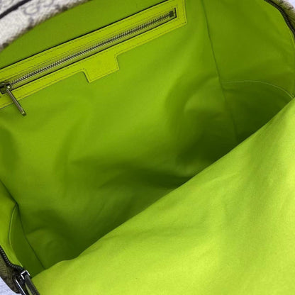 Stylish Gucci Backpack With Signature Pattern And Neon Accents For Fashion Lovers 834466