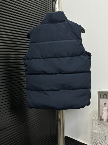 Canada Goose Navy Blue Down Vest For Cold - Weather Comfort