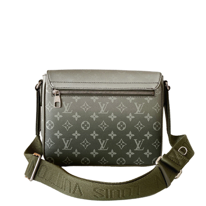 Louis Vuitton Monogram Canvas Crossbody Bag with Green Strap for Trendy Daily Looks M11593