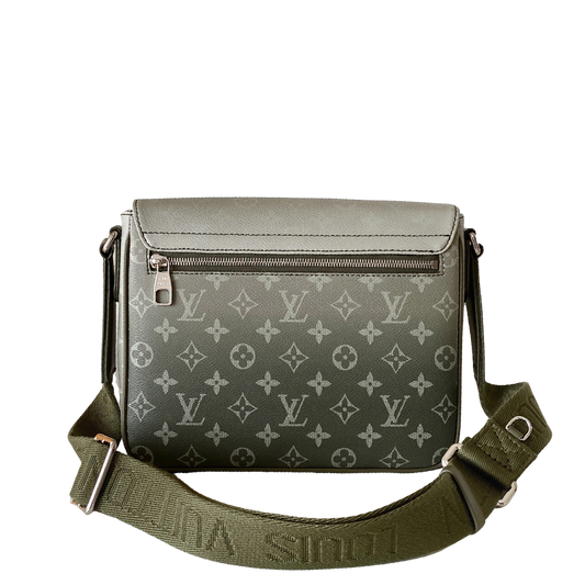 Louis Vuitton Monogram Canvas Crossbody Bag with Green Strap for Trendy Daily Looks M11593