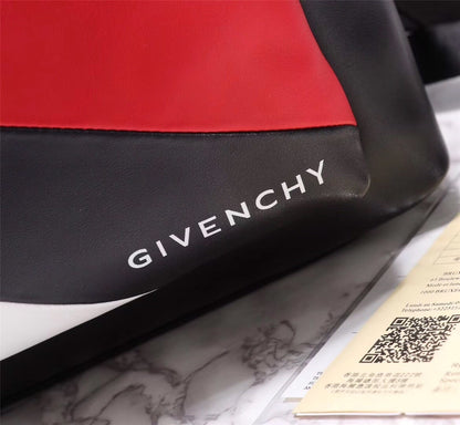 Stylish Givenchy Color - Block Nylon Backpack With Logo Strap 4048