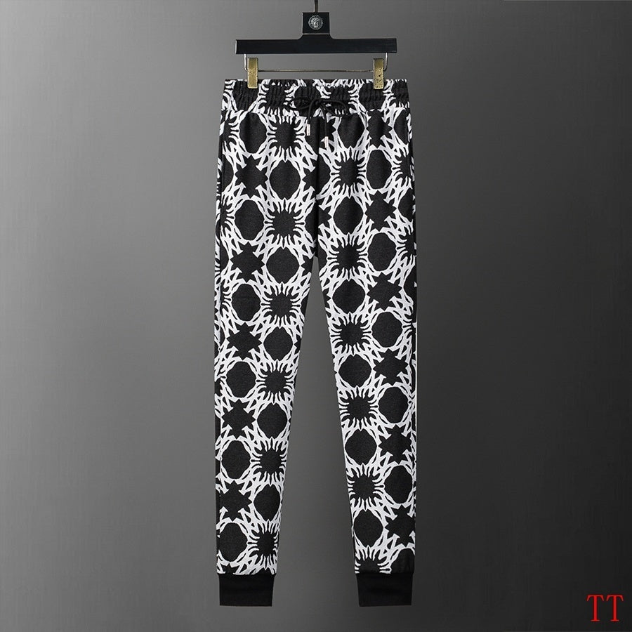 Men's AMIRI Black And White Patterned Hoodie And Jogger Set
