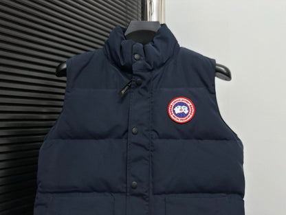 Canada Goose Navy Blue Down Vest For Cold - Weather Comfort