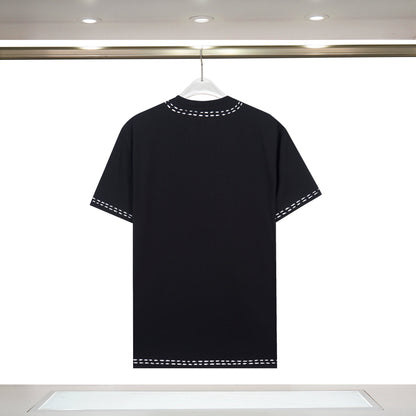 LOEWE Black/White Tee With Colorful Emblem And Stitch Detailing For Chic Streetwear