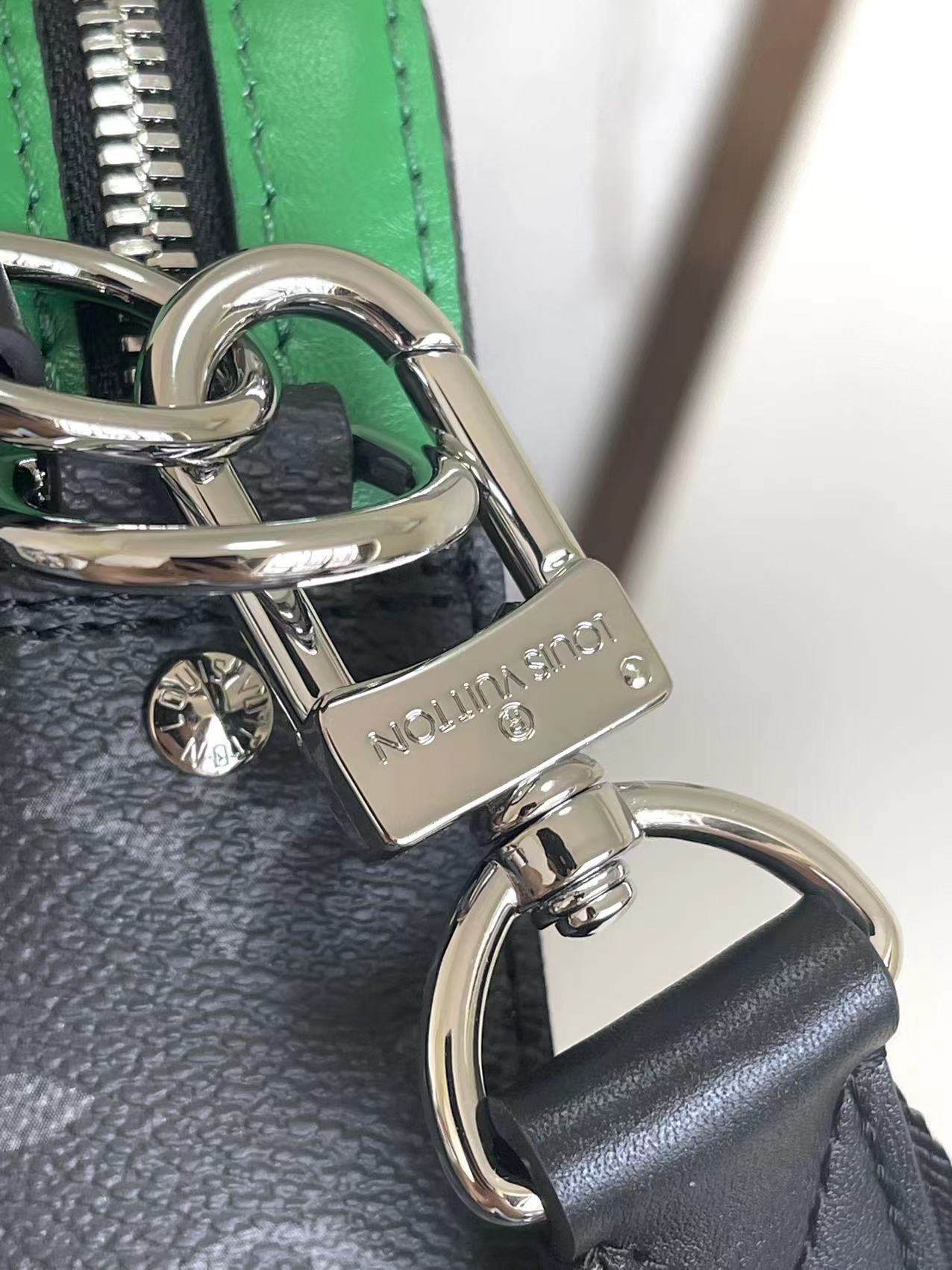Chic Louis Vuitton Monogram Crossbody Bag with Green Trim for Fashion - Forward Style M12490