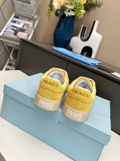 Prada Unisex Sneakers Triangle Logo Luxury Fashion Sneakers