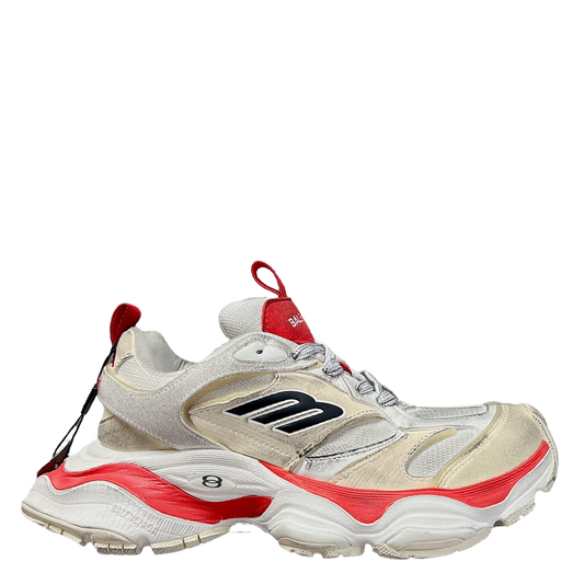 Balenciaga - Inspired Chunky Sneakers With Red Accents For Trendy Outfits