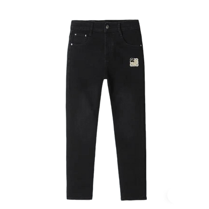 Loewe Men's Black Denim Jeans With Unique Brand Logo Detail