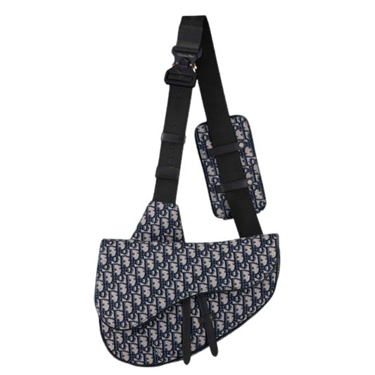 Chic Dior Saddle Bag Set With Signature Monogram And Detachable Pouch 93323