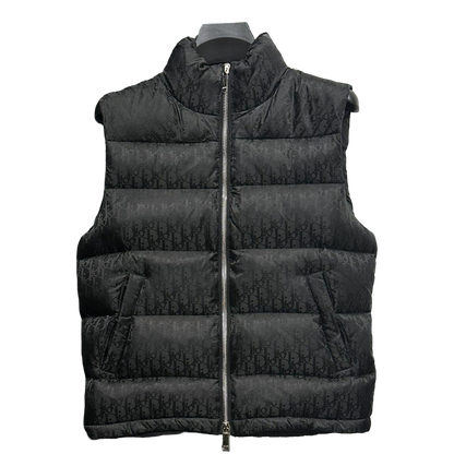 Chic Black Dior Puffer Vest for Stylish Cold - Weather Layering