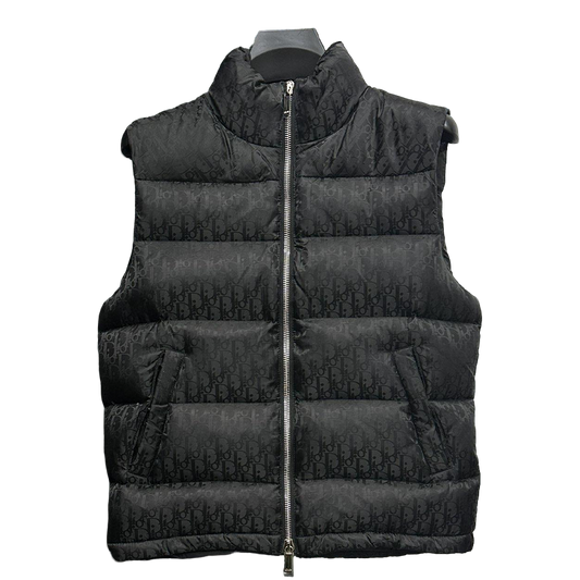 Chic Black Dior Puffer Vest for Stylish Cold - Weather Layering