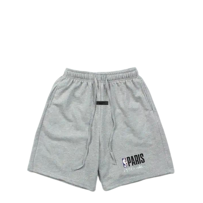 Fear of God Essentials Gray Paris NBA Logo Casual Men's Shorts