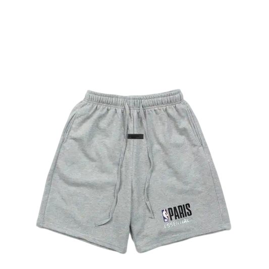 Fear of God Essentials Gray Paris NBA Logo Casual Men's Shorts