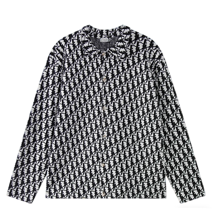 Dior Inspired Monogram Patterned Long Sleeve Sweater For Style