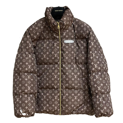 Louis Vuitton Brown Monogram High - Neck Down Jacket