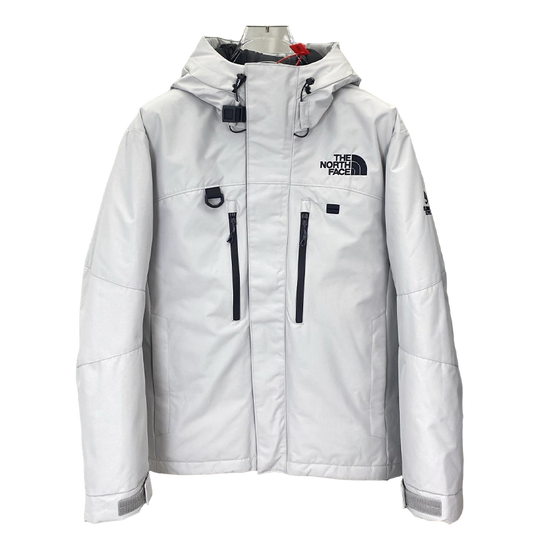 The North Face White Hooded Puffer Jacket Warm Outdoor Winter Coat