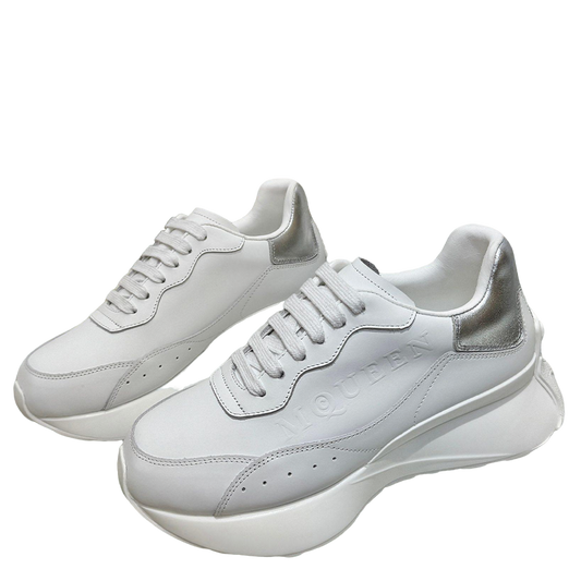 Alexander McQueen Unisex Oversized Sneakers With Metallic Heel Accents
