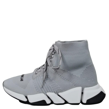 Balenciaga Unisex Grey Lace-up Sock Sneakers Fashionable Choice for Men and Women