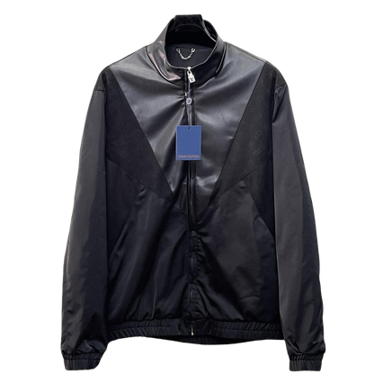 Louis Vuitton Men's Monogram Zip-Up Jacket with Stand Collar & Signature Hardware