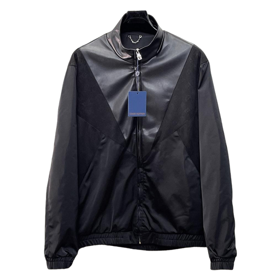 Louis Vuitton Men's Monogram Zip-Up Jacket with Stand Collar & Signature Hardware