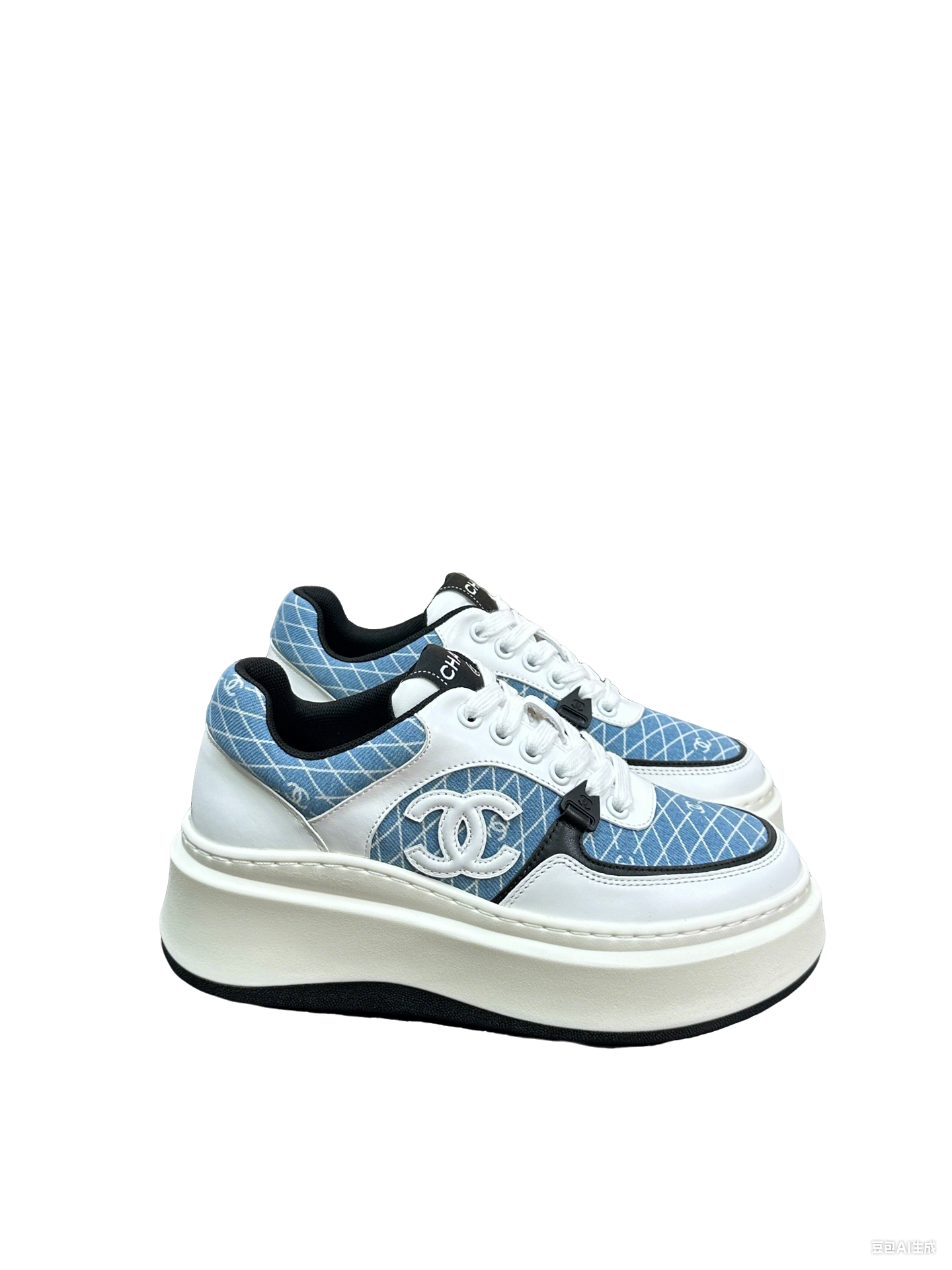 Chanel Platform Sneakers With Iconic CC Logo