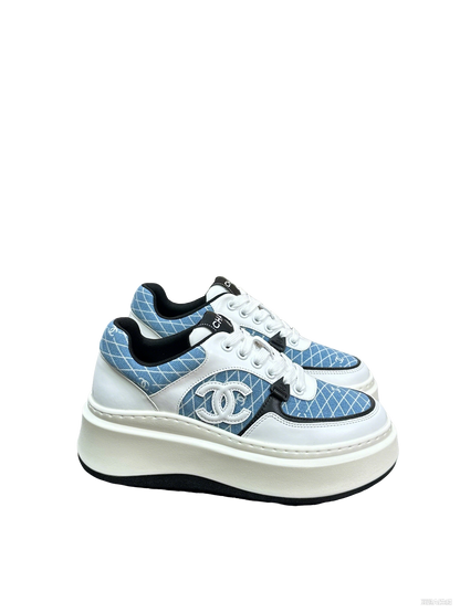 Chanel Platform Sneakers With Iconic CC Logo