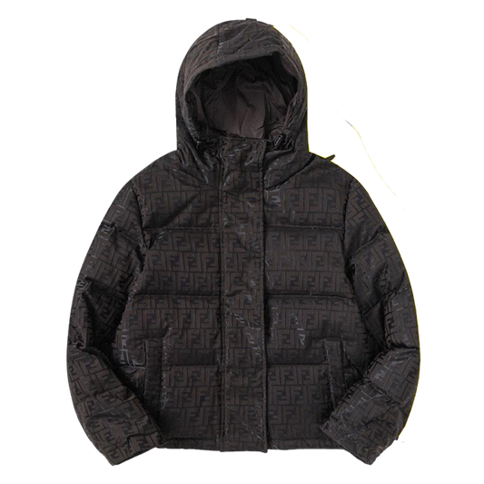 Fendi Stylish Down Jacket With Signature Patterns And Hood