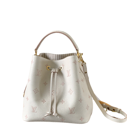Chic Louis Vuitton White Monogram Empreinte Bucket Bag for Fashion - Forward Style