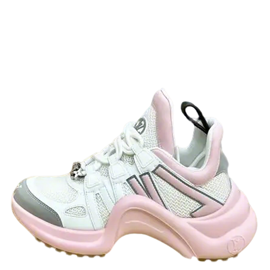 Charming Louis Vuitton Women Chunky Sneakers in Sweet Pink Tone