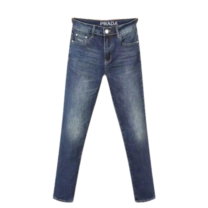 Prada Men's Blue Denim Jeans With Classic Design And Premium Craftsmanship