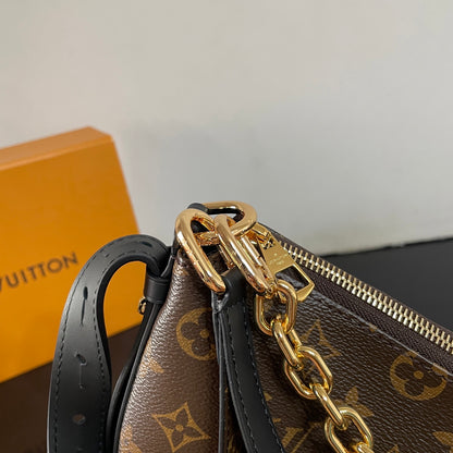 Chic Louis Vuitton Cookie BB Handbag With Monogram Canvas And Gold Chain Accent