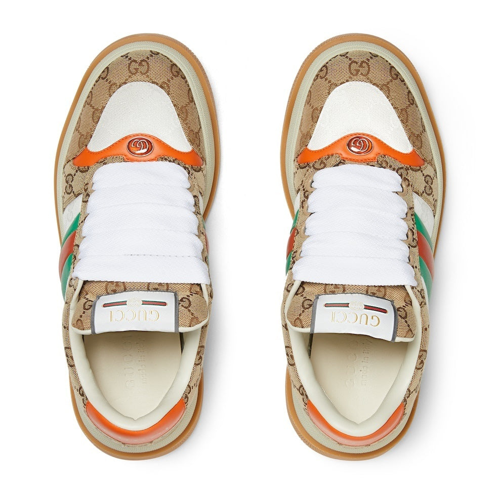 Gucci Unisex Sneakers With GG Monogram And Web Stripes