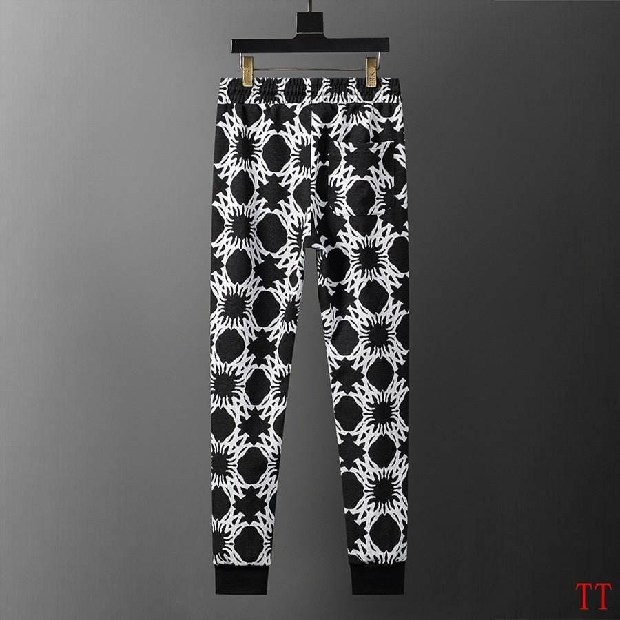 Men's AMIRI Black And White Patterned Hoodie And Jogger Set