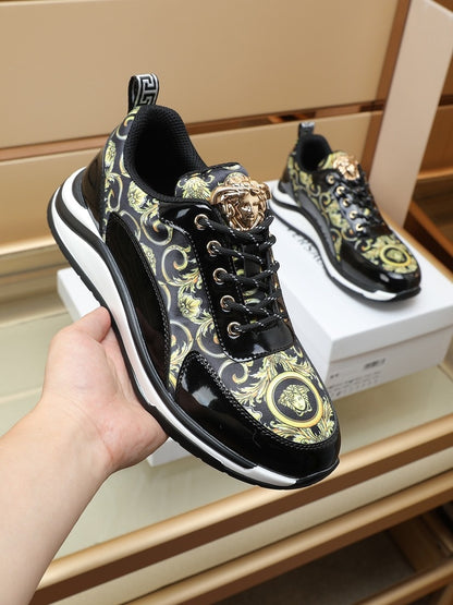 Versace Men's Sneakers - Luxury Designer Athletic Footwear with Greek Key Pattern