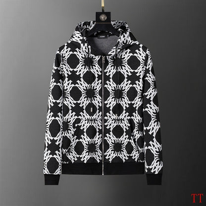 Men's AMIRI Black And White Patterned Hoodie And Jogger Set