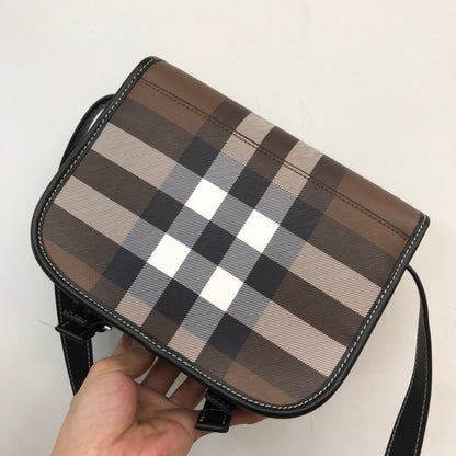 Classic Checkered Burberry Crossbody Bag With Buckle Details And Timeless Design Style No.80365521