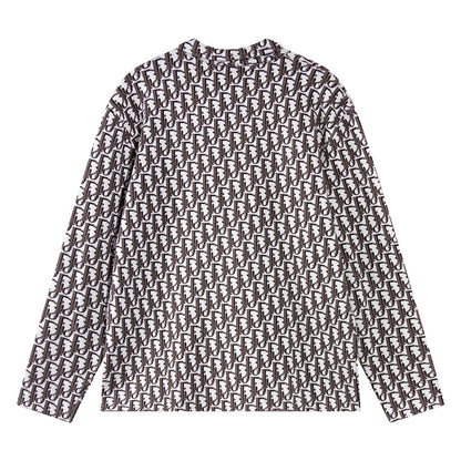 Dior Monogram Pattern Long Sleeve Knitted Fashion Sweater