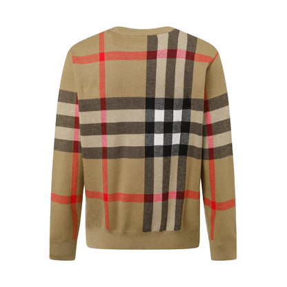 Burberry Men's Classic Check Crew Neck Knitted Sweater