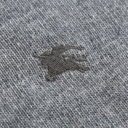 Burberry Men's Grey Half - Zip Cashmere Sweater With Logo
