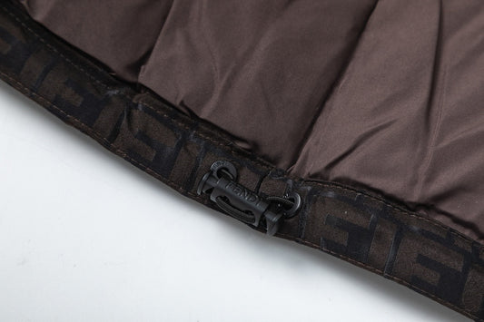 Fendi Stylish Down Jacket With Signature Patterns And Hood