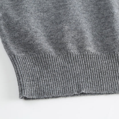 Burberry Men's Grey Half - Zip Cashmere Sweater With Logo